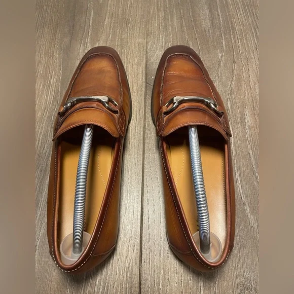 Magnanni Rafa II 18456 Men's Leather Loafer Dress Shoes Cognac Size 9